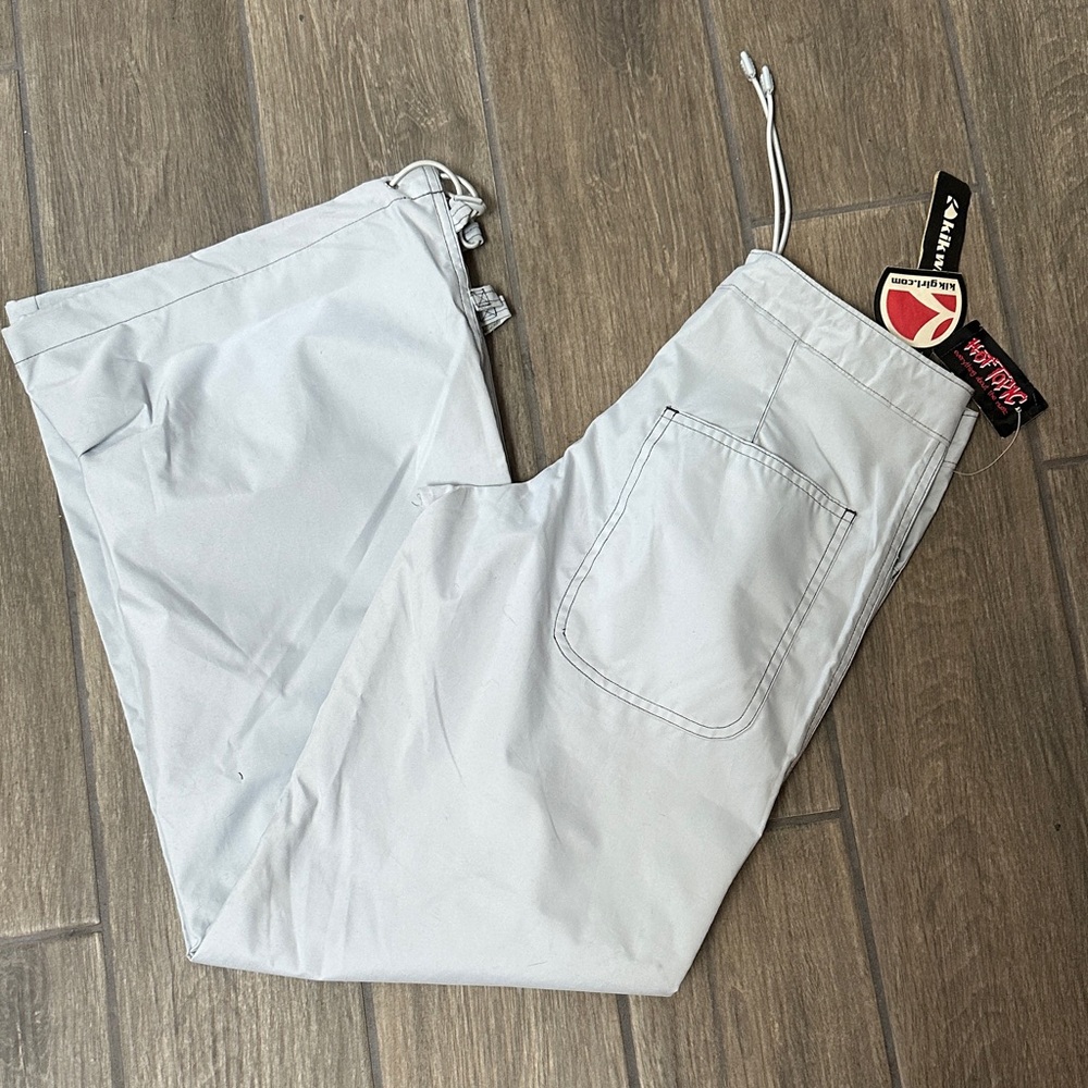 Kik Girl Y2K Vintage size 1 Light Gray Wide Leg Rave Pants or snow board pants